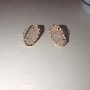 Kendra Scott Rose Gold Drusy Ellie Earrings